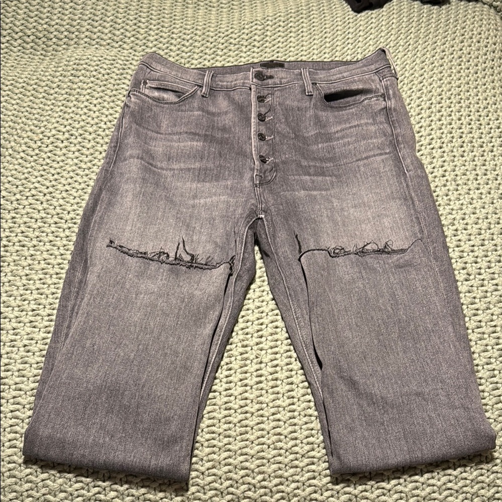 MOTHER Pixie Dazzler Ankle Fray Jean